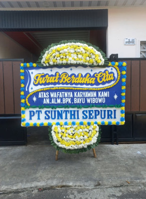 Papan Bunga Duka di Alalak Tengah